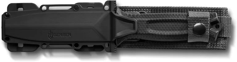 Gerber 30-001060 StrongArm Fixed Blade with Serrated Edge, Black